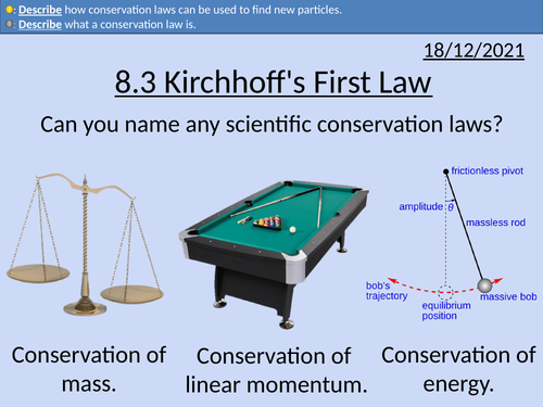 OCR AS level Physics: Kirchhoff's First Law