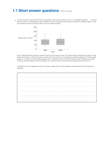 IB Biology 1.1 Introduction to cells - Examination style question Sns-Brigh10