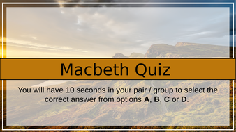 Macbeth Quiz | Teaching Resources