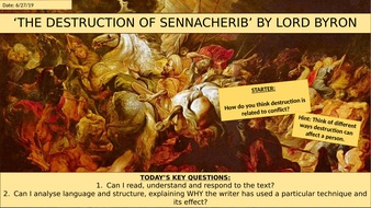 The Destruction of Sennacherib - Conflict Poetry | Teaching Resources
