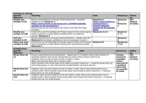 Multiplication & division year 2 objectives