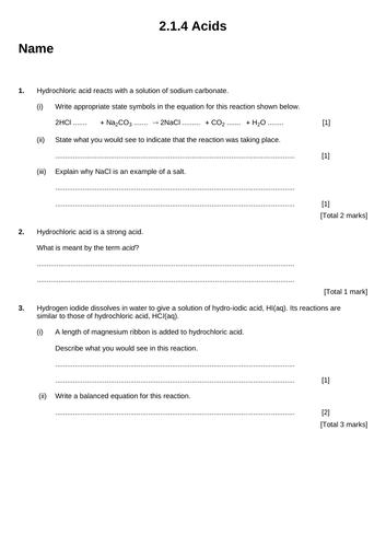 OCR A Year 12 AS Level Chemistry | Teaching Resources