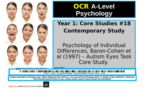 OCR A-Level Psychology: Core Study #18 Understanding disorders , Baron-Cohen et al (1997) Autism