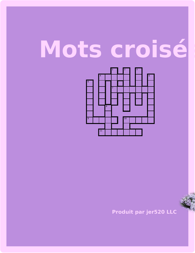 Été (Summer in French) Crossword Teaching Resources
