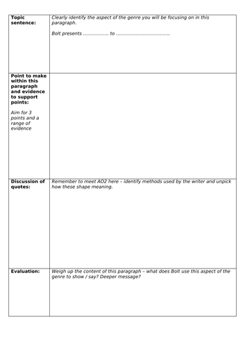 The Unseen Extract: SOW How to approach Paper 2 Section A | Teaching ...
