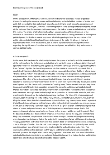 The Unseen Extract: SOW How to approach Paper 2 Section A | Teaching ...