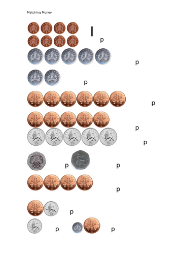 Year 1 recognising/counting coins/notes | Teaching Resources