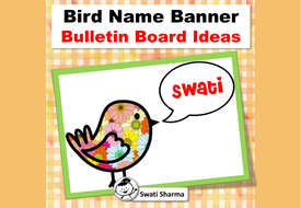 Bird Name Banner Spring Back To School Bulletin Board Clipart