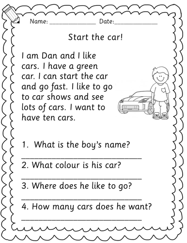 Reception/Year 1 reading comp book - RWI set 2: ay, ee, igh, ow, oo, oo ...