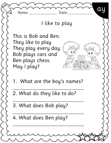 Reception/Year 1 Read Write Inc reading comprehension workbook - RWI ...