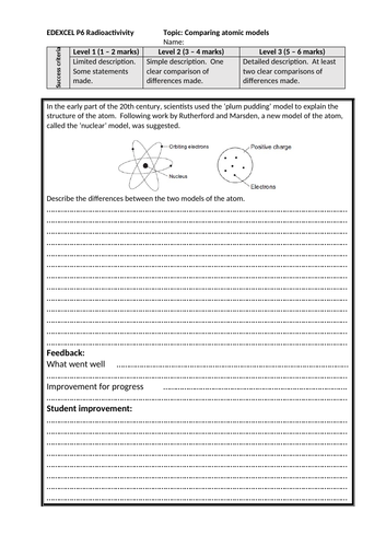 Edexcel (9-1) GCSE Physics 6 mark questions. P1: Forces, Energy, Waves ...