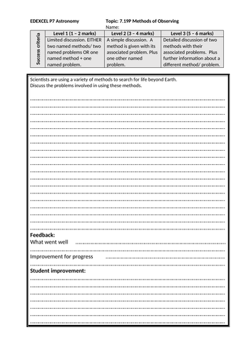 Edexcel (9-1) GCSE Physics 6 mark questions. P1: Forces, Energy, Waves ...