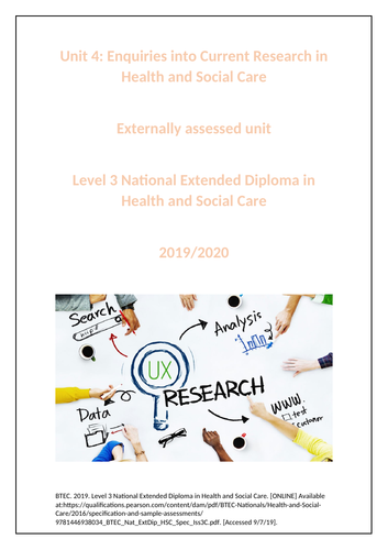 Unit 4 -Enquiries into Current Research in Health and Social Care ...