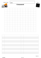 blank crossword grid template teaching resources