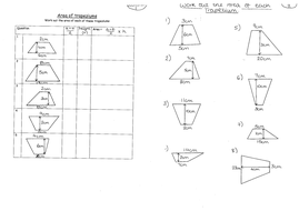 Area of a Trapezium Structured Worksheets | Teaching Resources