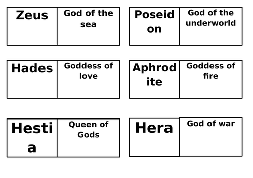 Greek Gods Dominoes