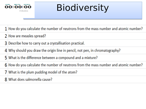 Topic 7 Biodiversity AQA trilogy