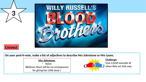 Blood Brothers Mrs J/Mrs L PEEL Paragraphs