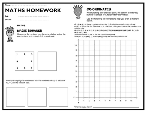Maths - Homework Challenge