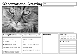 Art Lesson Worksheet - Set of 5 - KS3/ KS4 | Teaching Resources