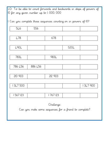 Differentiated adding and subtracting powers of 10