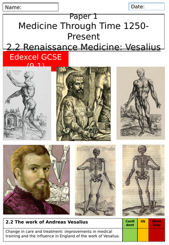 GCSE Medicine | Vesalius & Printing Press | Teaching Resources