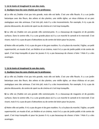 Ma ville et ma région | Teaching Resources