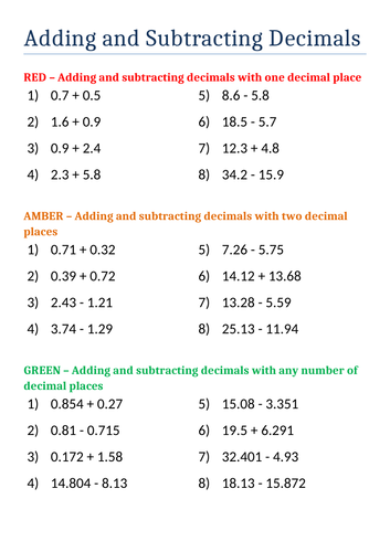 adding-and-subtracting-decimals-differentiated-worksheet-teaching