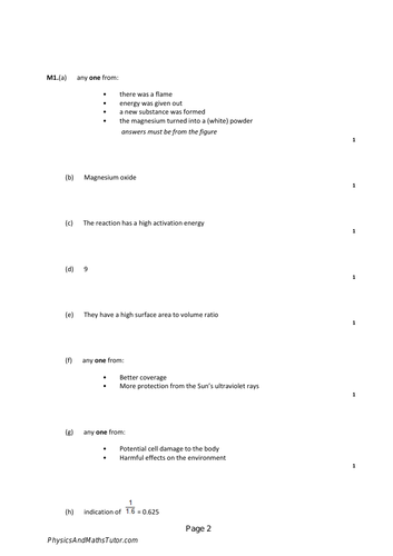 New (9-1) AQA GCSE Chemistry C7 Energy Changes Complete Revision Summary