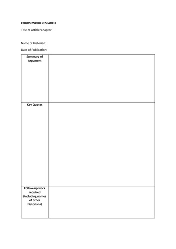 edexcel a level history coursework criteria