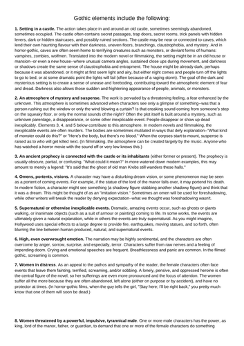 Gothic fiction ks2 picture