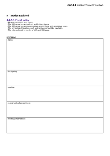 2-K Revisiting Taxation AQA A-level Economics (new spec) MACRO