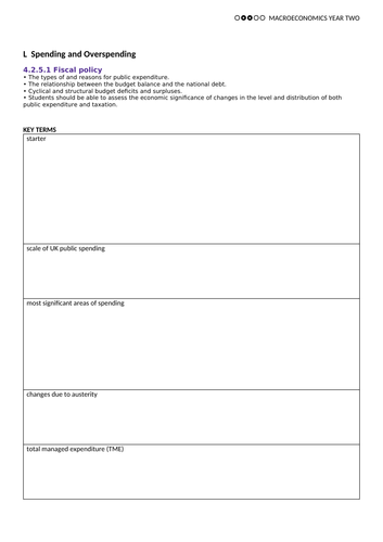 2-L Revisiting Public Expenditure  AQA A-level Economics (new spec) MACRO