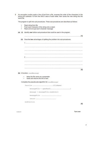 ocr computer science coursework mark scheme