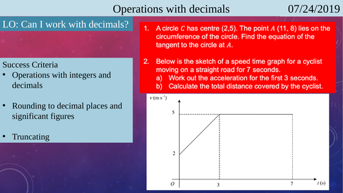 Decimals and rounding EDEXCEL MATHS