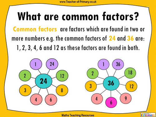 Factors Multiples Primes Squares and Cubes Year 6 Teaching Resources
