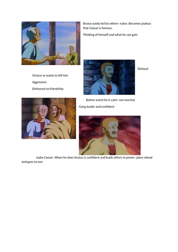 KS2 Julius Caesar comparing characters | Teaching Resources