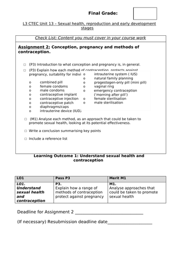 Ctec Unit 13 Sexual Health Lo1 Assignments Sexual Consent Sti S Grooming And Personla Safety