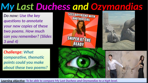 ozymandias vs my last duchess essay