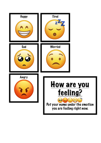 Emotion Cards - Check In | Teaching Resources