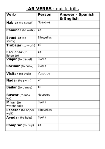 Regular verbs huge resources pack beginners Spanish | Teaching Resources