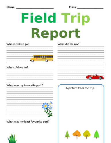 field trip report template word