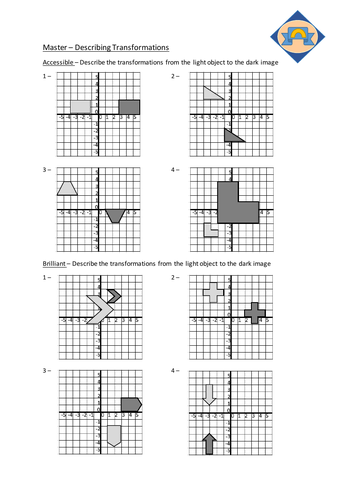 Transformations Worksheets with Answers | Teaching Resources