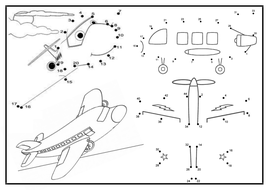 Aeroplane - Dot-To-Dot Sheet | Teaching Resources
