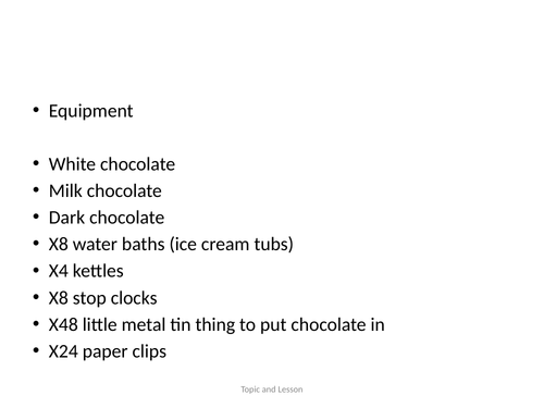 Melting points KS3