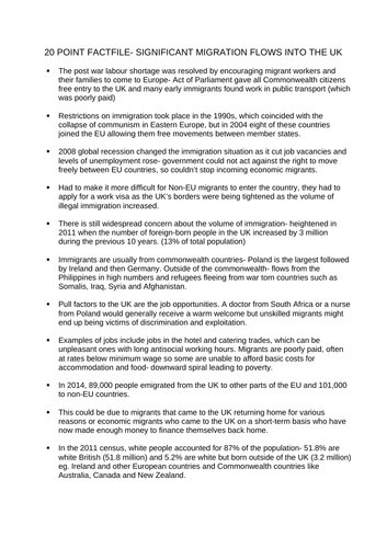 Edexcel A Level Geography Migration Flow Notes