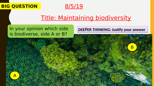 AQA new specification-Maintaining biodiversity-B18.7