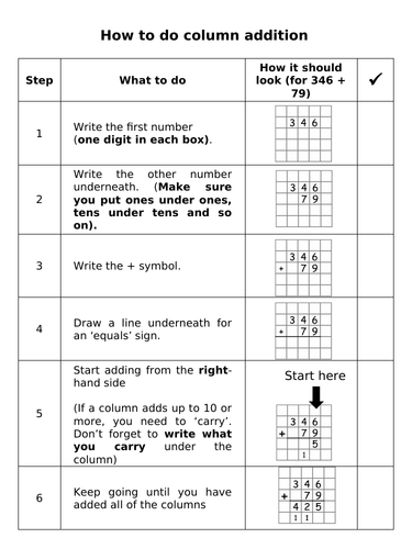 Year 5 Column Addition Worksheets (differentiated) and Other Resources ...