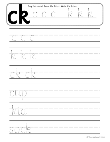 phonics worksheets lesson plan flashcards jolly phonics c k ck lesson pack teaching resources