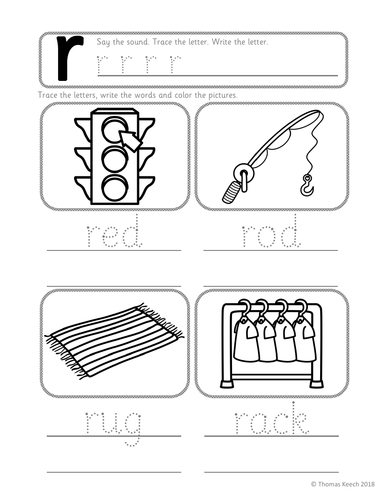 phonics worksheets lesson plan flashcards jolly phonics r lesson